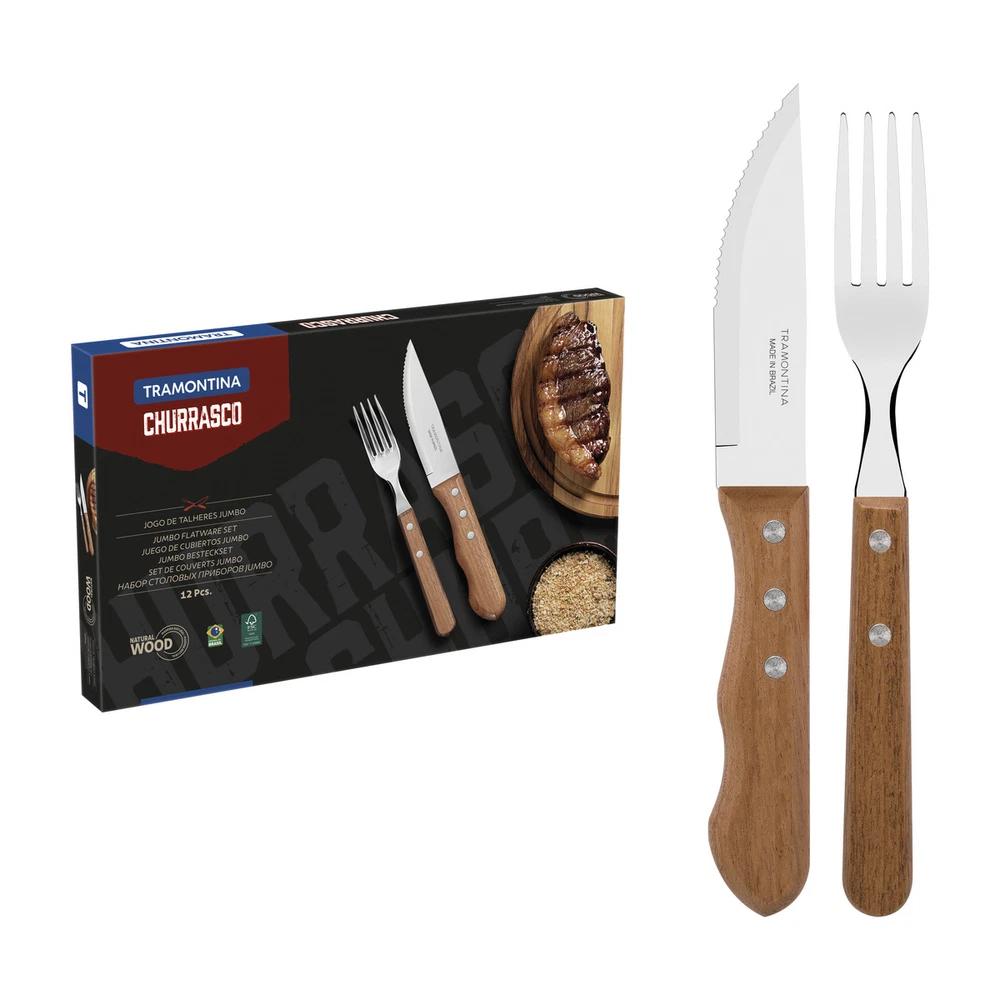 JUEGO PARA ASADO 12 PZAS DYNAMARILLOIC TRAMONTINA T223997 SEL-2469eccc