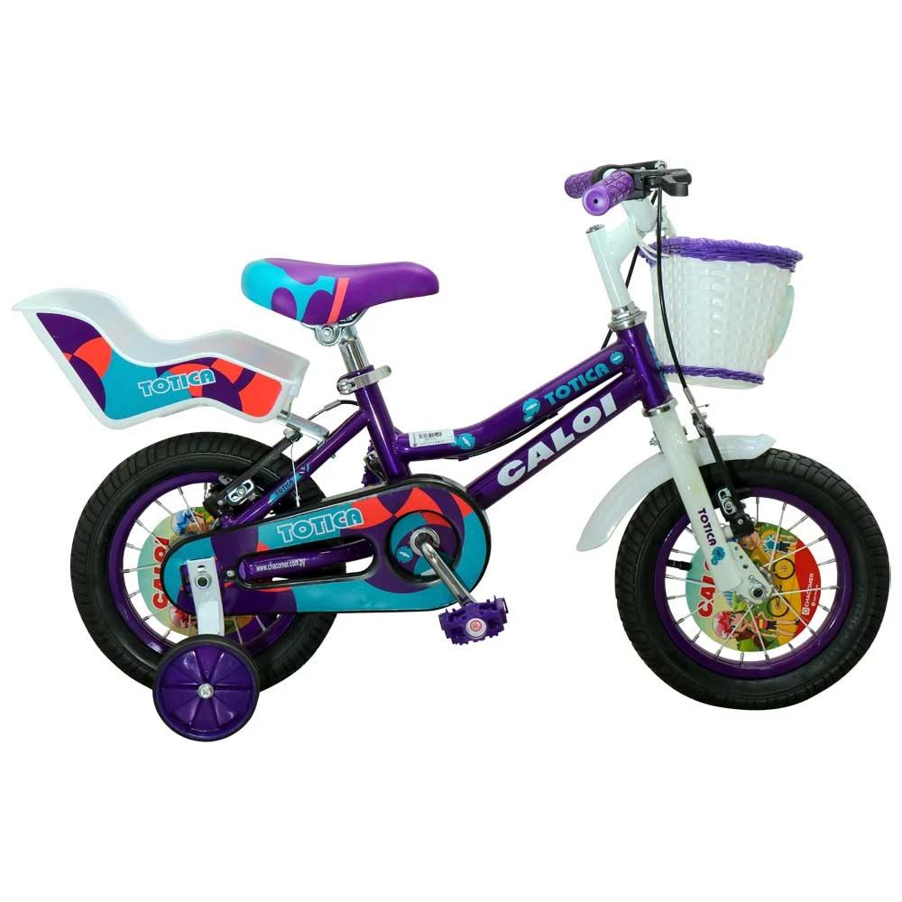 BICICLETA INFANTIL CALOI NEW TOTICA 12" LILA SEL-26f6c0f1