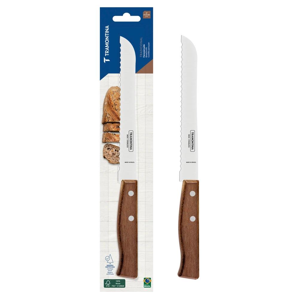 CUCHILLO PAN MANGO MADERA TRAMONTINA BL7 T222152 SEL-30903318