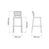 SILLA SOFIA RESPALDO HZ ALTA BAR ROJA TRAMONTINA T921373 SEL-336410f5