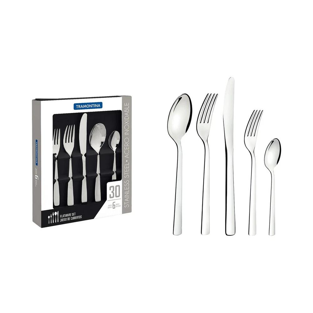 JUEGO DE CUBIERTOS 30PZAS OSLO TRAMONTINA T669851 SEL-355803ea