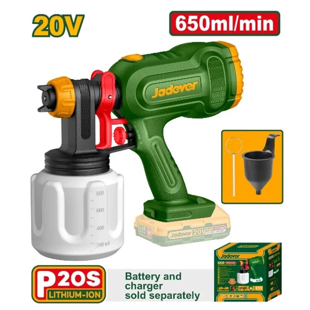 Pistola de Pintar 650ml/min 20V + Acc. Sin Bateria. Jadever SEL-361a8323