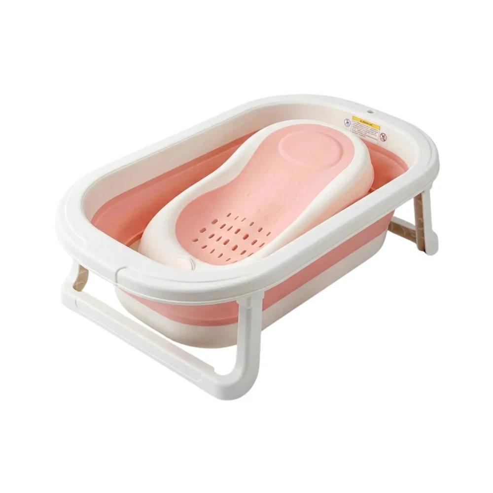BAÑERA PLEGABLE MAMI LOVE CON TERMOMETRO ROSA SEL-3bfdbb2d