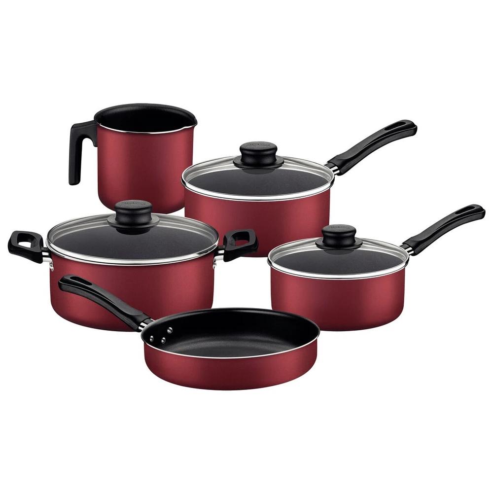 JUEGO DE OLLAS CARIBE TRAMONTINA 508 ROJO 5PZ T202975 SEL-41709a04
