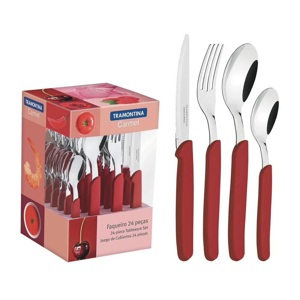 JUEGO CUBIERTOS 24 PZAS CARMEL TRAMONTINA T234998 SEL-43f3da6a