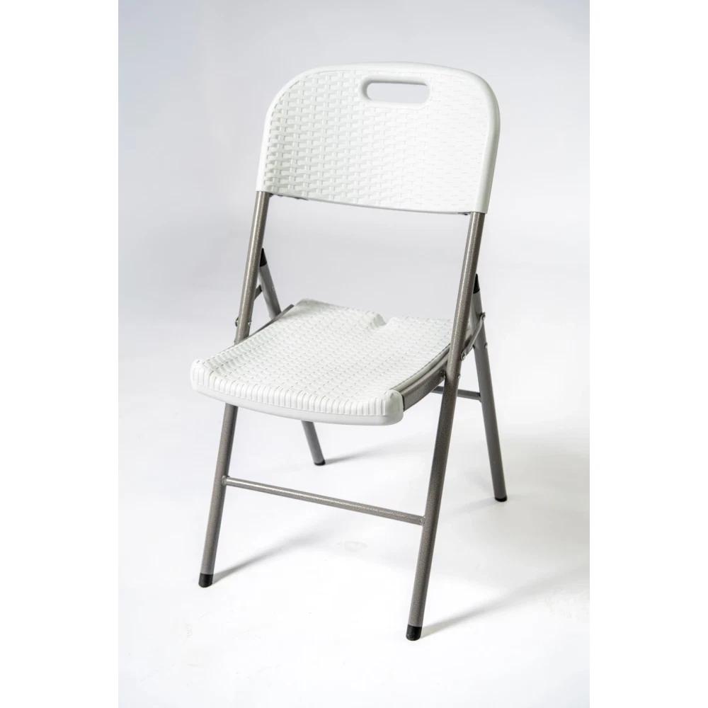 SILLA PLEGABLE BLANCA UNIQUE MPB C/DISEÑO DE RATAN SEL-449a8d9a