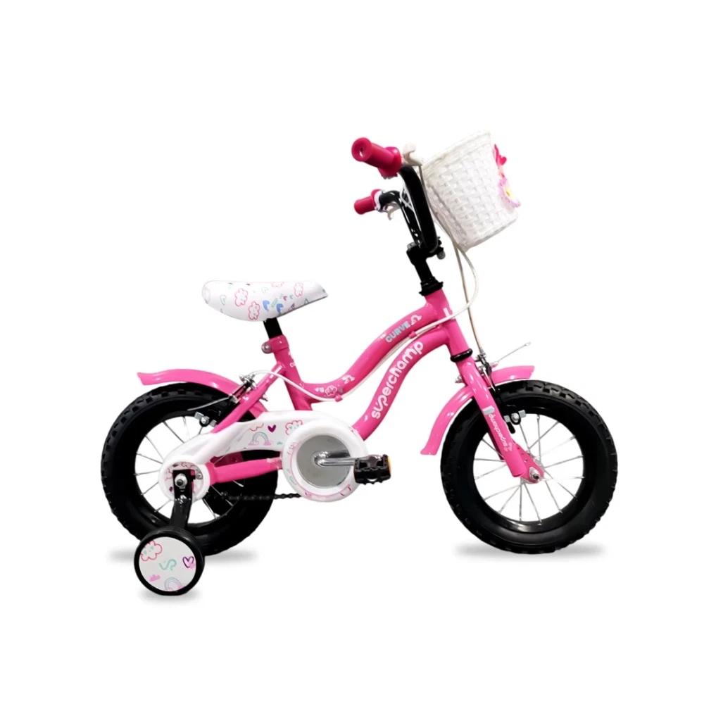 BICICLETA SUPERCHAMP CURVE ARO 12 ROSADO SEL-4552c988