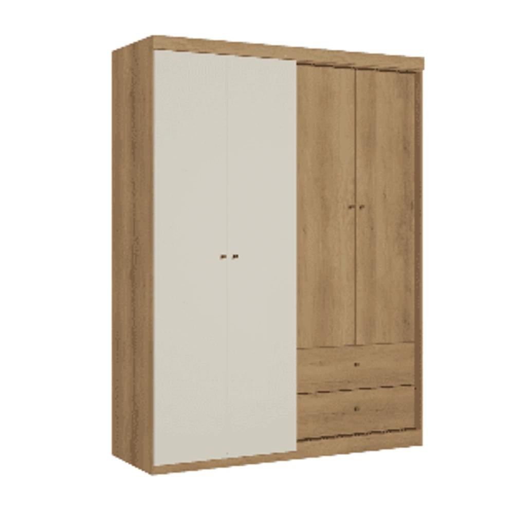 Ropero Unanime Milan 4 Puertas Capuccino / Off White SEL-46751881