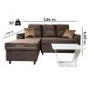 Sofá Unanime New San Lorenzo 2L + Chaise Marrón SEL-576ba468
