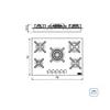 PLACA COC GAS INOX PENTAFLAT 5GX70 SSTOP TRAMONTINA T947271 SEL-5c9f2e92