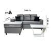 Sofá Unanime New San Lorenzo 2L + Chaise Gris SEL-65d7eca3