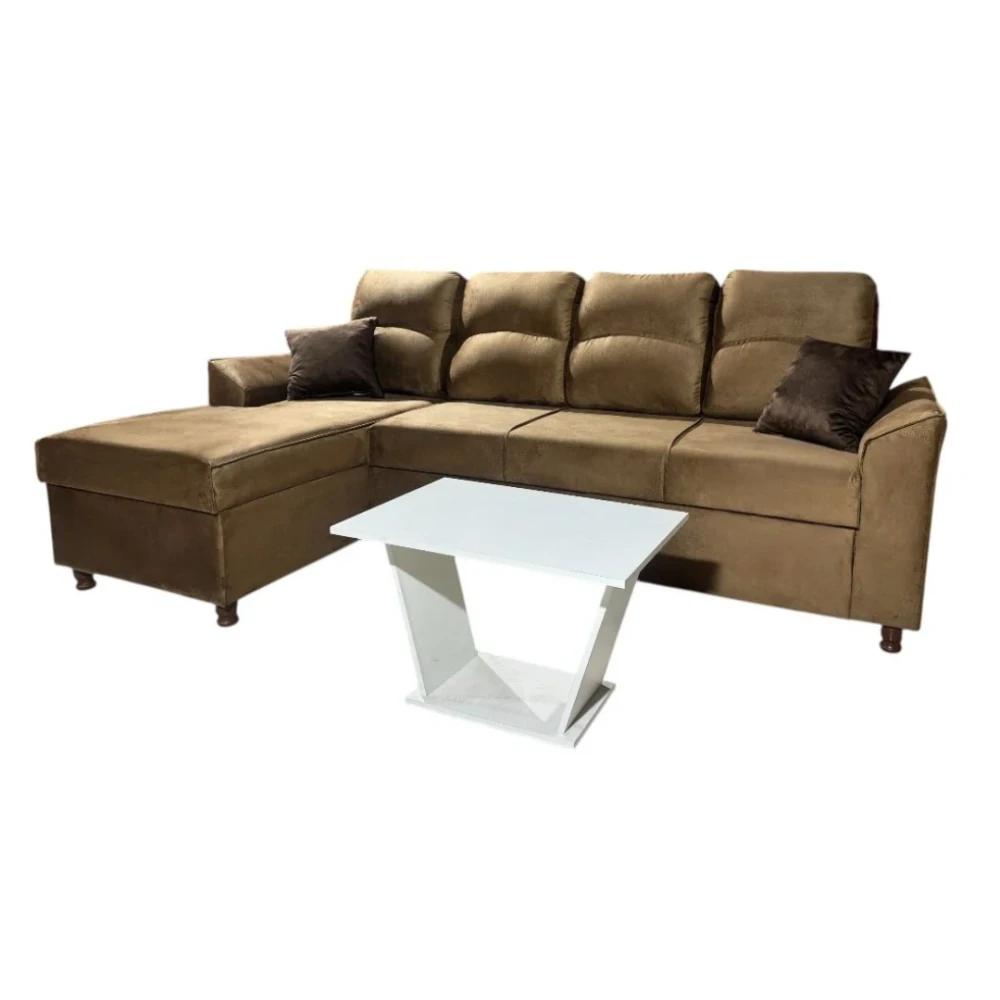 Sofá Unanime New San Lorenzo 3L + Chaise Beige SEL-6b656b80