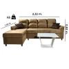 Sofá Unanime New San Lorenzo 3L + Chaise Beige SEL-6b656b80