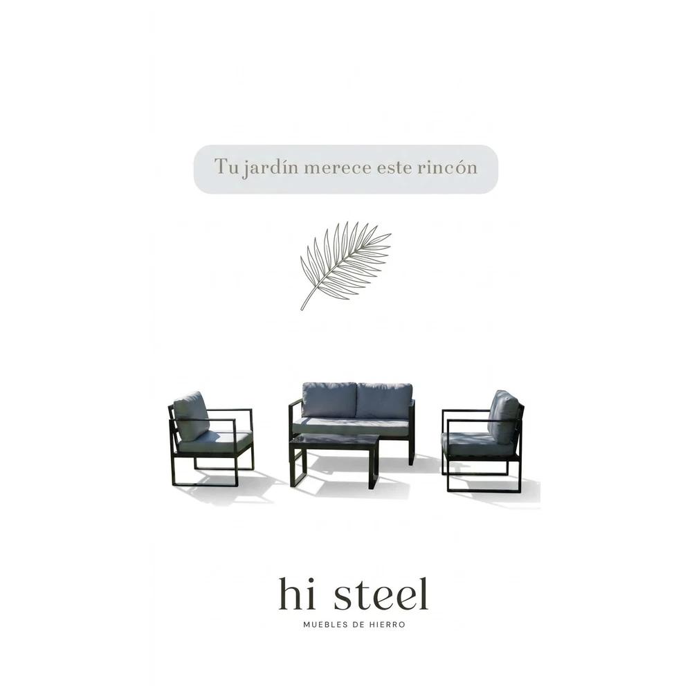 Juego de living Industrial Linea Aura Gris Claro SEL-714f6f1d