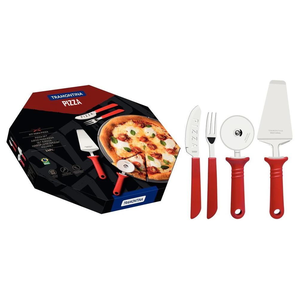 JUEGO DE CUBIERTOS PARA PIZZA 14PZ TRAMONTINA ROJO T25099J SEL-7b6a6ca5