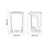 BASURERO T-FORCE 100L CON RUEDAS NEGRO TRAMONTINA T928153 SEL-7e4d9289