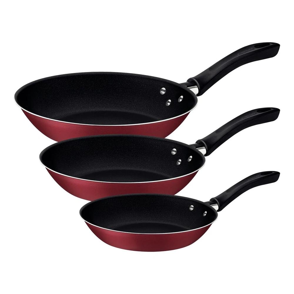 KIT SARTEN 3PZ CARIBE TRAMONTINA ROJO 509 T20297A SEL-8015719f