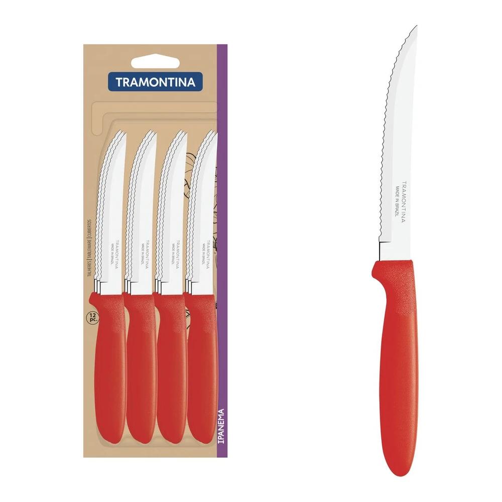 CUCHILLO IPANEMA ROJO TRAMONTINA X12 23360975 T233608 SEL-8674d113