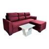 Sofá Unanime Piribebuy 3L + Puff Bordo SEL-8959ccd4