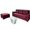 Sofá Unanime Piribebuy 3L + Puff Bordo SEL-8959ccd4