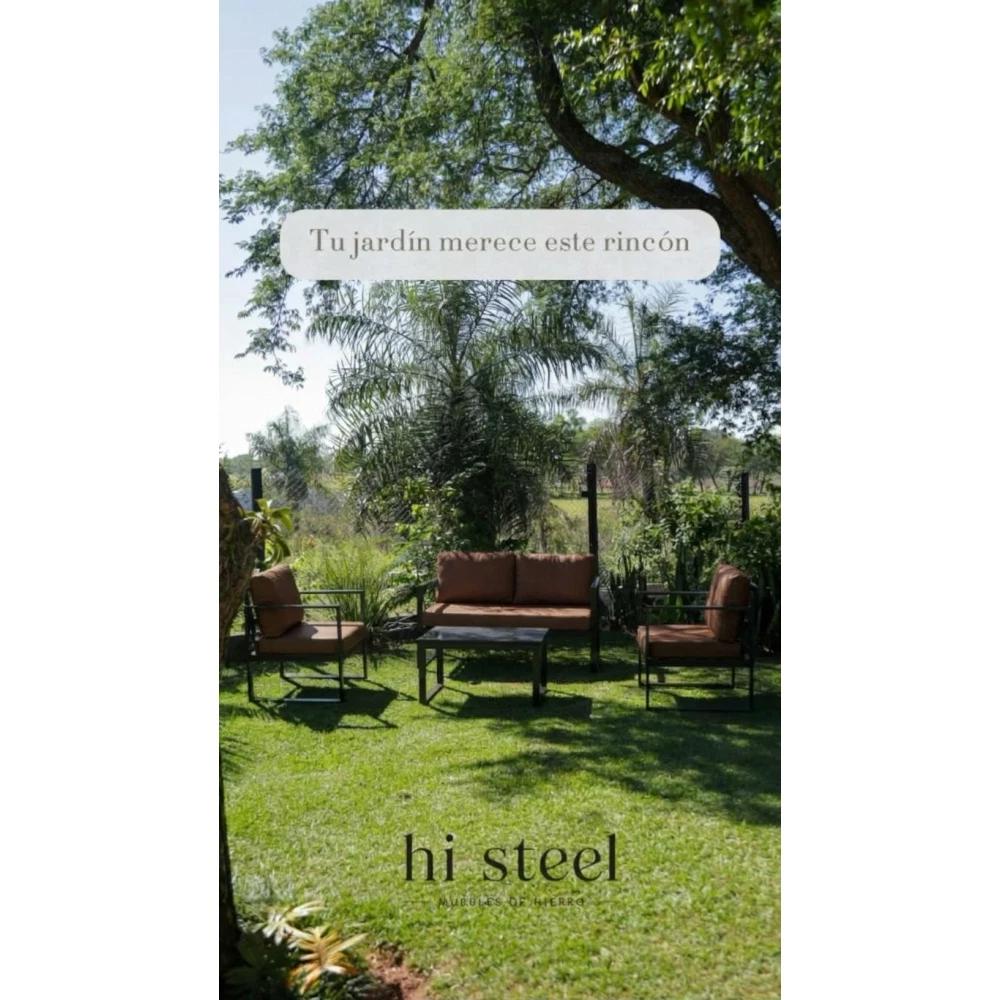Juego de living Industrial Linea Aura marron oscuro SEL-8fb2eee6