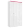 Ropero Unanime Astro 4 Puertas Blanco / Rosa Flex SEL-95a58d1a