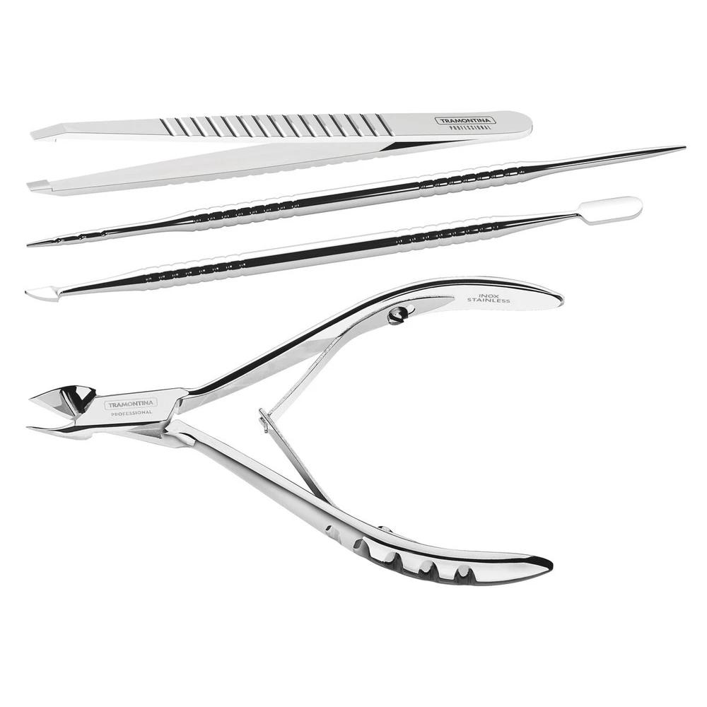 JUEGO PARA CUTICULAS Y PINZA 4 PZAS TRAMONTINA T25999B SEL-9b265a86