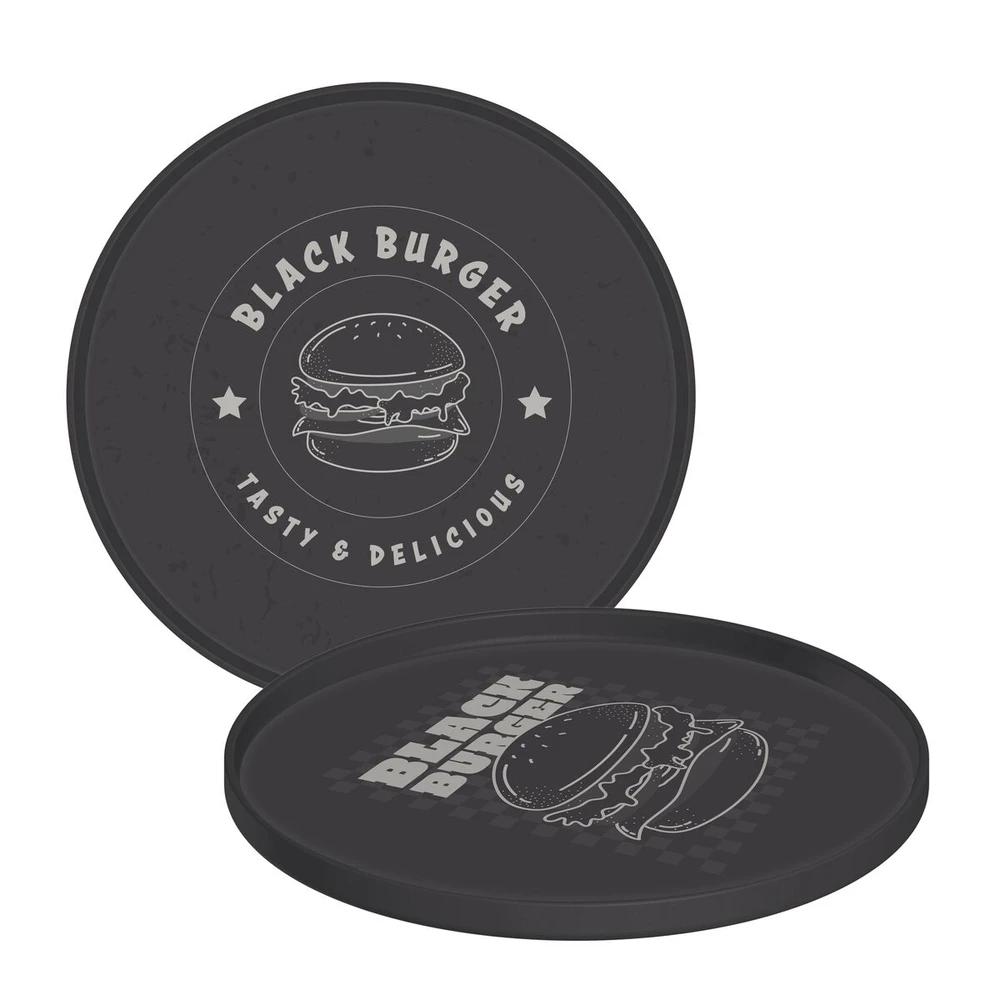 PLATO BLACK BURGER 20CM POR UNIDAD T237977 SEL-a8d318d2