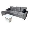 Sofá Unanime New San Lorenzo 3L + Chaise Gris SEL-a961316b