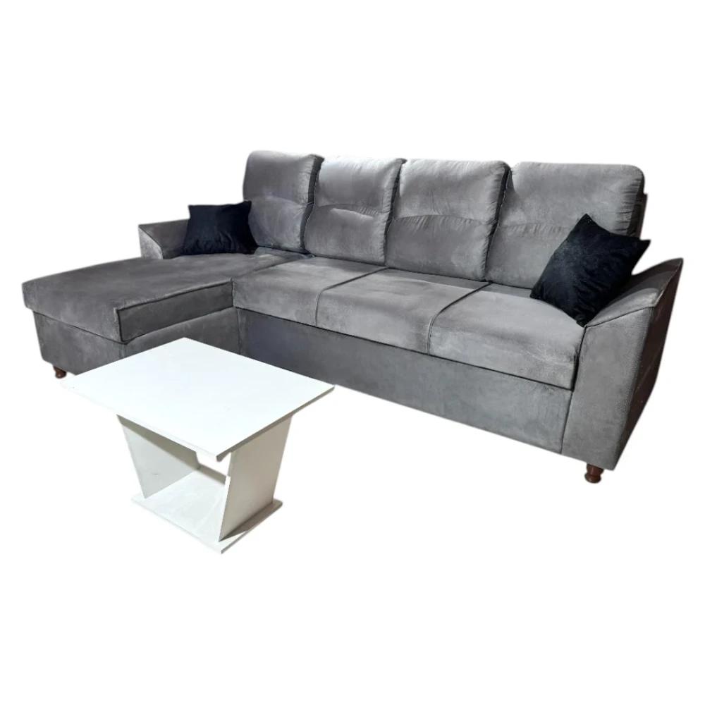Sofá Unanime New San Lorenzo 3L + Chaise Gris SEL-a961316b
