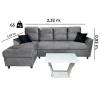 Sofá Unanime New San Lorenzo 3L + Chaise Gris SEL-a961316b