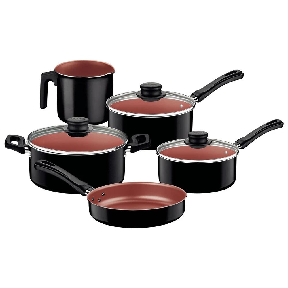 JUEGO DE OLLAS CARIBE TRAMONTINA 008 NEGRO 5PZ T202974 SEL-b65d59b9