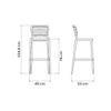 SILLA SOFIA RESPALDO HZ ALTA BAR TAPA TRAMONTINA T921379 SEL-b737d8bc