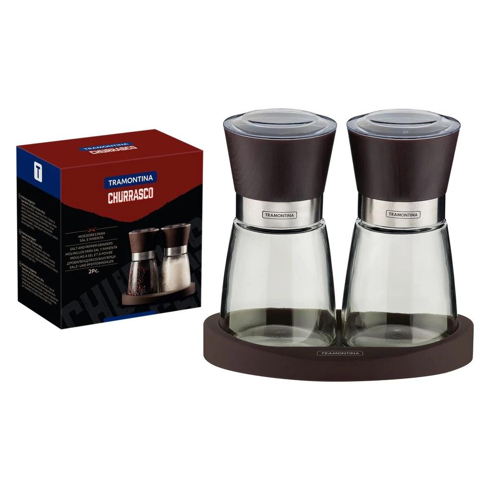 JUEGO DE SALERO + PIMENTERO TRAMONTINA 2PZ 042 T26499F SEL-b98877bc