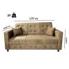 Sofá Unanime New Ita 3 Lugares Beige SEL-b99d68af