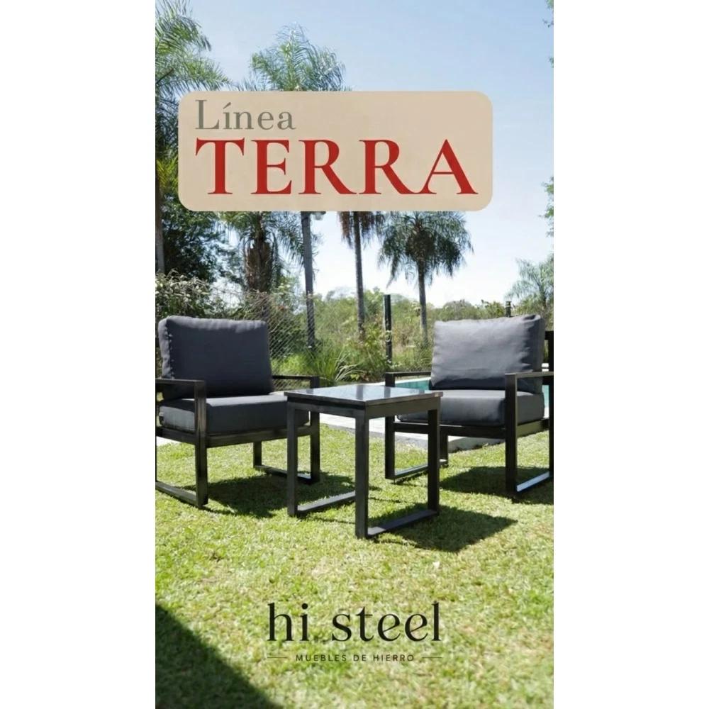 Juego de sofá Terra 2 cuerpos gris oscuro SEL-c1ea78c4