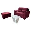 Sofá Unanime Piribebuy 2L + Puff Bordo SEL-c50c66e6