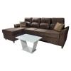 Sofá Unanime New San Lorenzo 3L + Chaise Marrón SEL-d046fea7