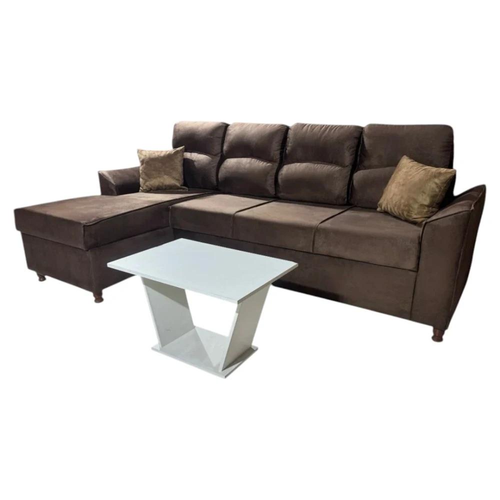 Sofá Unanime New San Lorenzo 3L + Chaise Marrón SEL-d046fea7