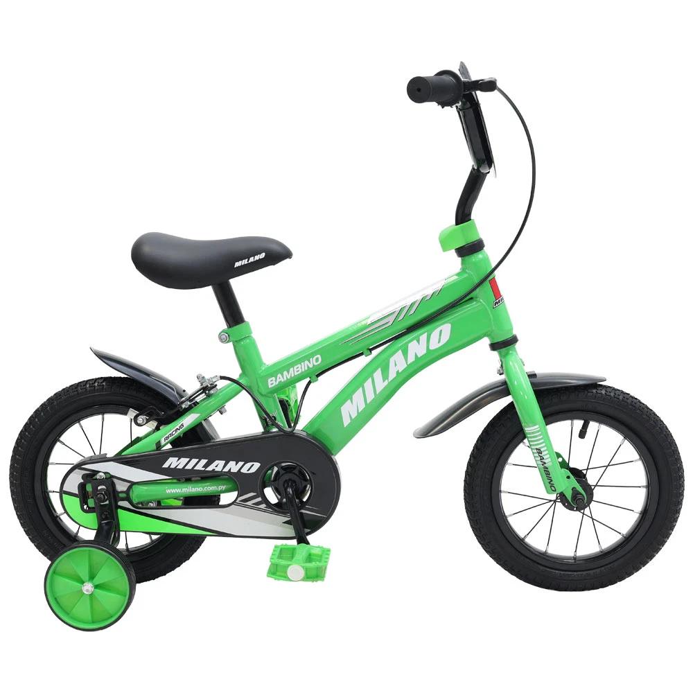BICICLETA MILANO BAMBINO 12 C/F VERDE SEL-de8da834