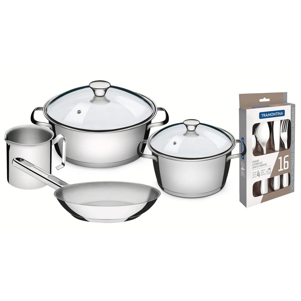 JUEGO COCINA 4PZS CON JUEGO CUBIERTOS 16PZS TRAMONTINA T656607 SEL-defe1fe8