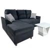 Sofá Unanime New San Lorenzo 2L + Chaise Negro SEL-e241b13d