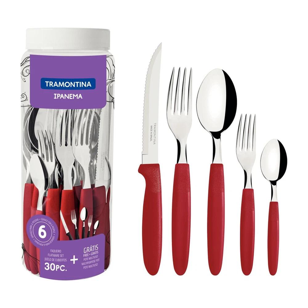 JUEGO DE CUBIERTOS 30PZAS IPANEMA TRAMONTINA T233982 SEL-e690d333
