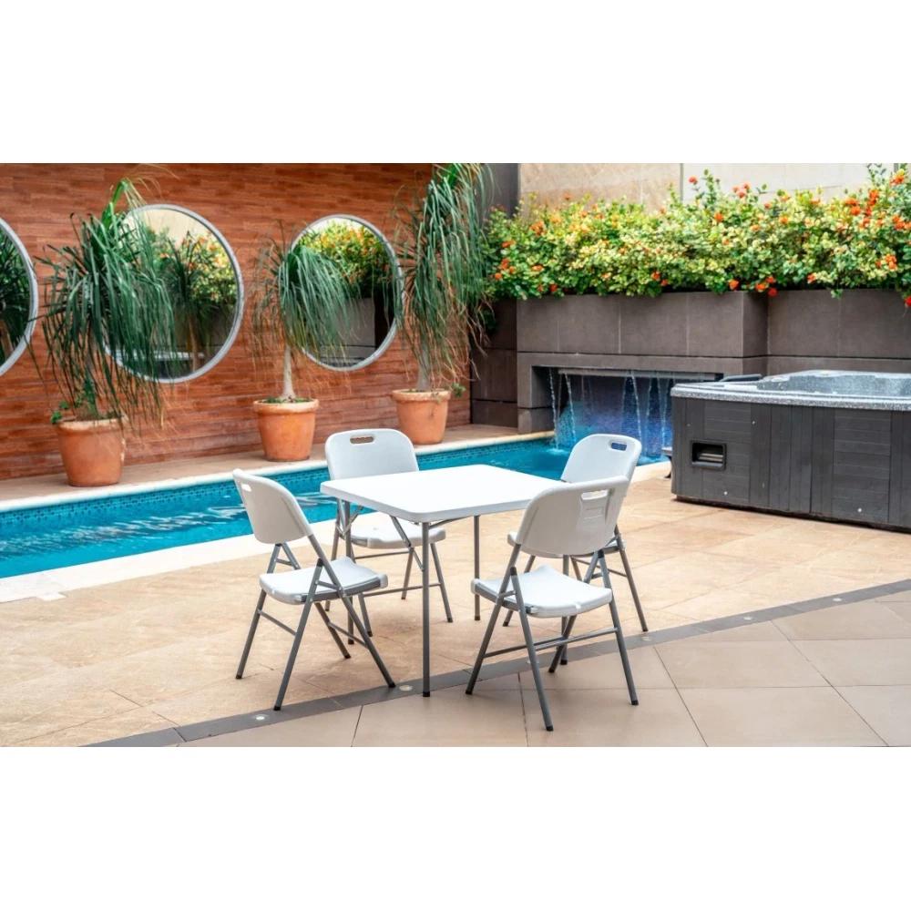 JUEGO DE JARDIN MCB804SPB SET 5 PIEZAS PLASTICO/ACERO BLANCO/GRIS SEL-ea533574