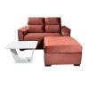 Sofá Unanime Piribebuy 2L + Puff Terracota SEL-edd60fd8