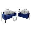 Sofá Unanime Ypacarai 3L + 2L Azul SEL-f128001e