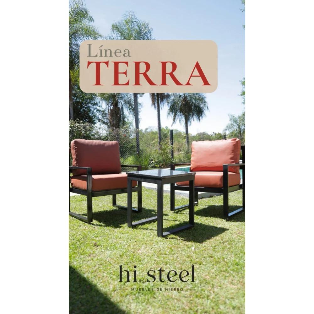 Juego de sofá Terra 2 cuerpos terracota SEL-fbe0f393