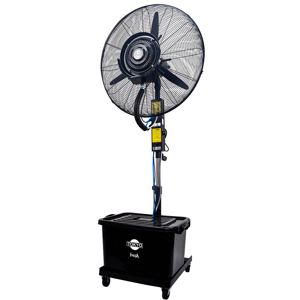 VENTILADOR DE PIE TOKYO FRESH INDUSTRIAL 26 C/HUMIDIFICADOR OPCIONAL 3VEL VETOKPIH26R-AR